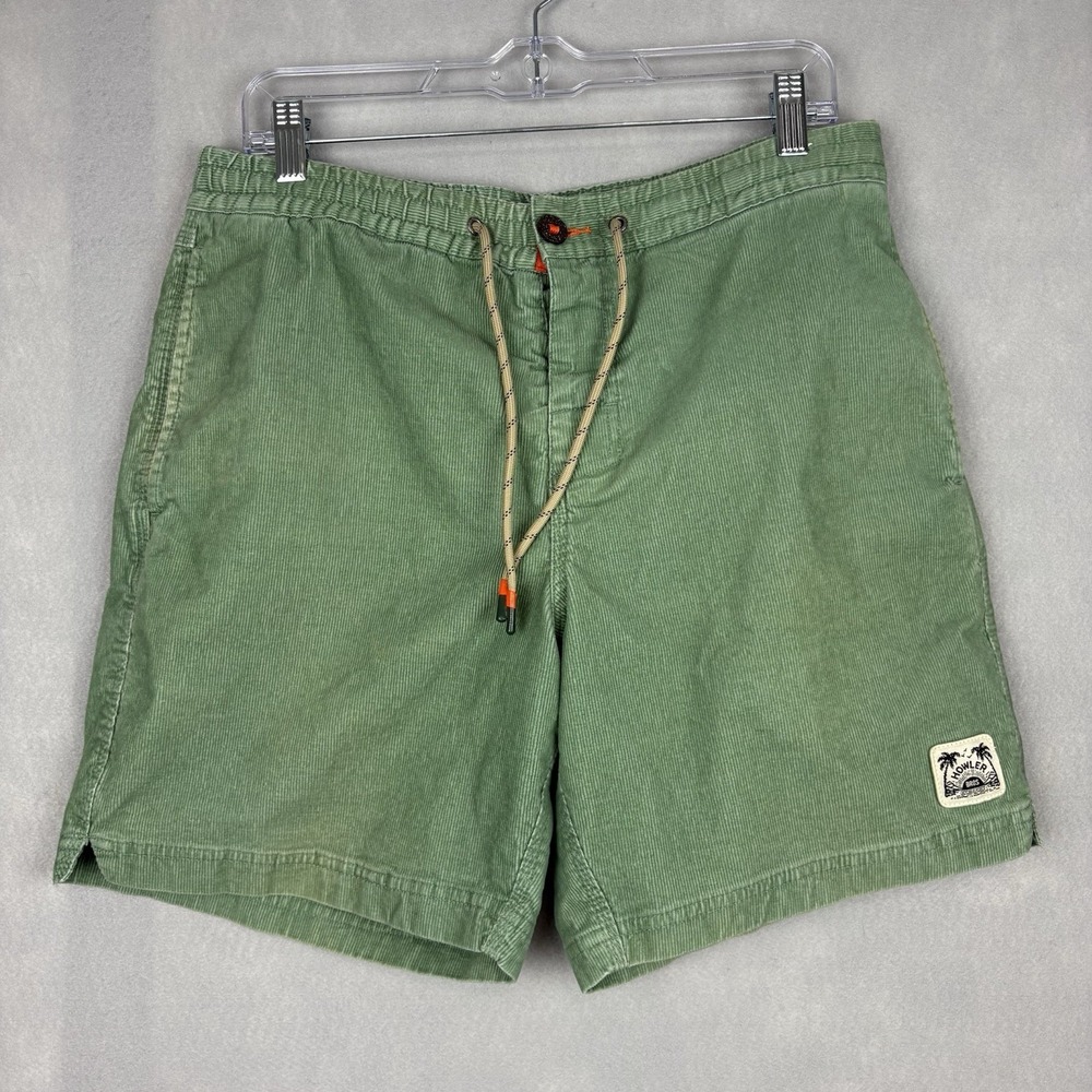 Howler Bros Corduroy Shorts Men's 34 Green Pressure Drop Cords 7" Outdoors